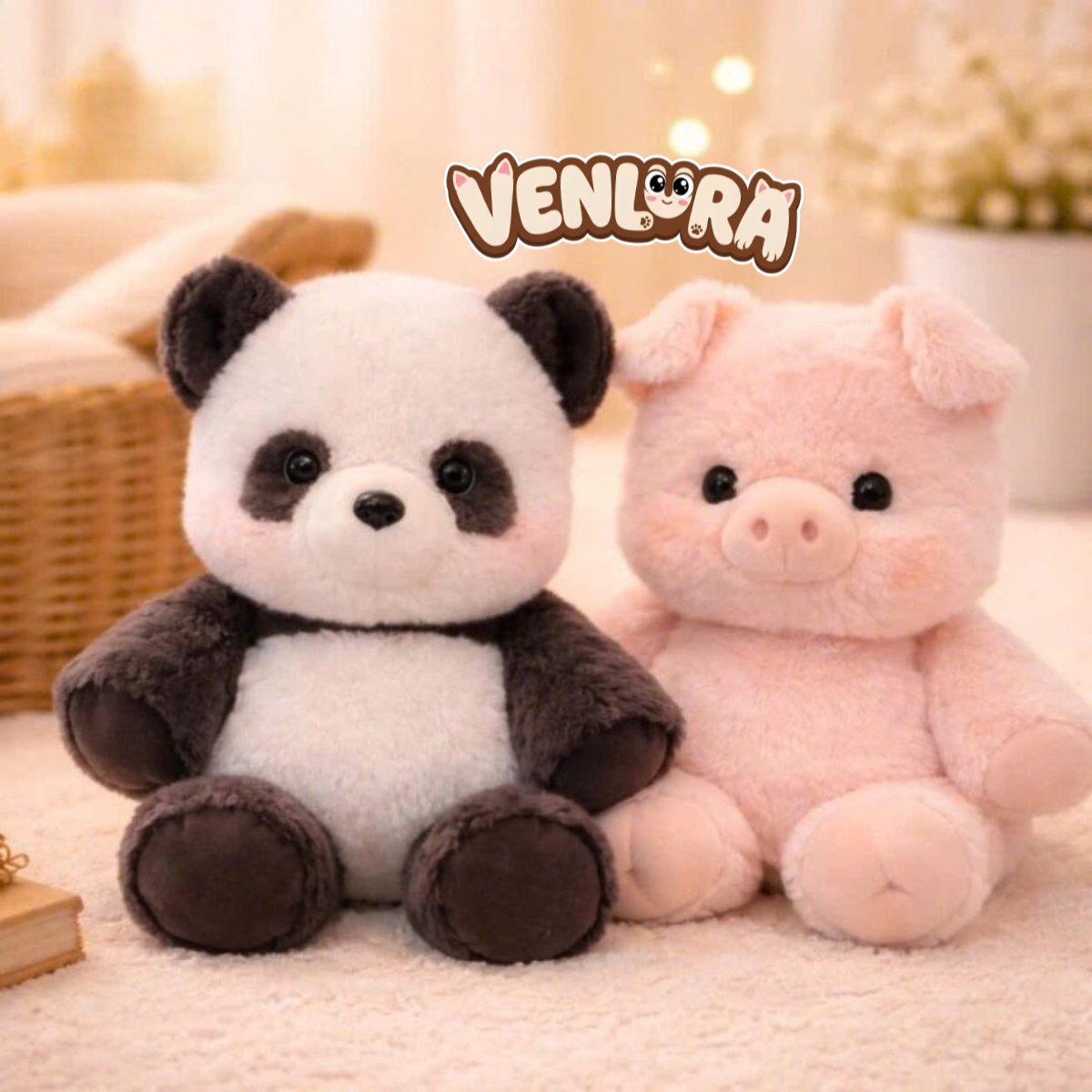 Floofies™ Poppy 🐷 And Bamboo 🐼