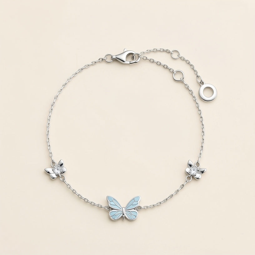 Luminous Dream Blue Butterfly Bracelet
