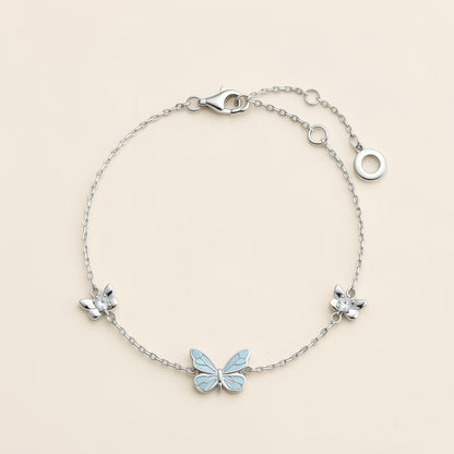 Luminous Dream Blue Butterfly Bracelet